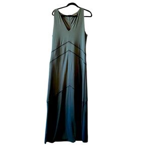 Banana Republic Sleeveless Dark Green Maxi Dress, Size 16 Tall, EUC